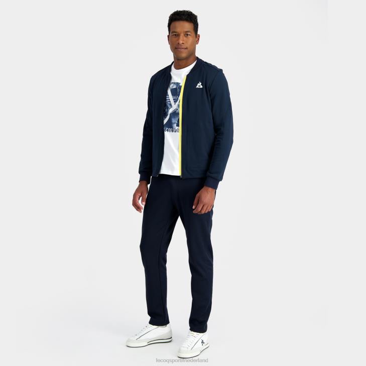 kleding LDBJ19 Heren Le Coq Sportif sweatshirt met rits blauw