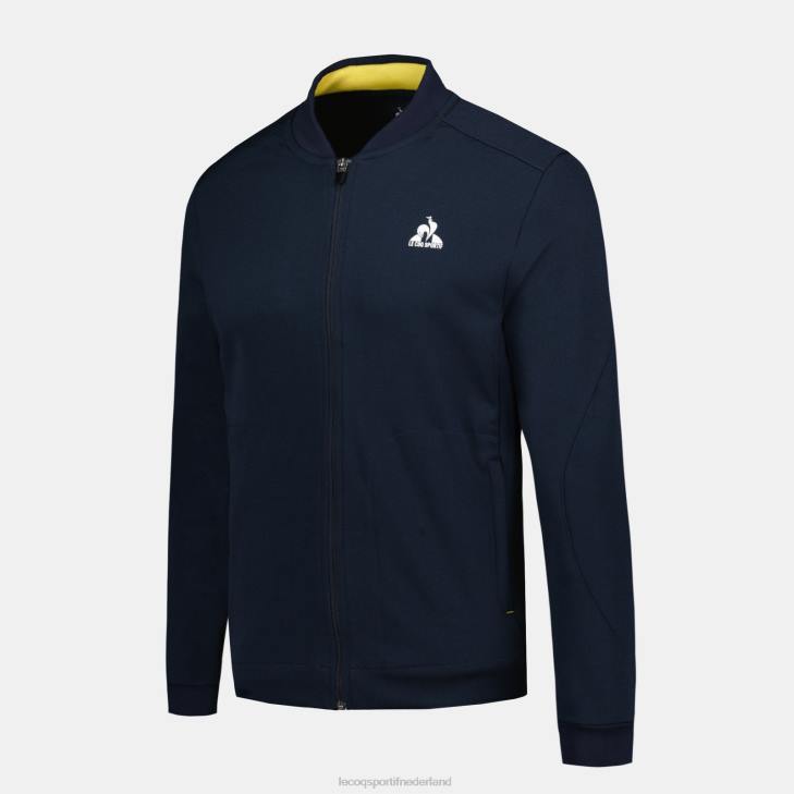 kleding LDBJ19 Heren Le Coq Sportif sweatshirt met rits blauw