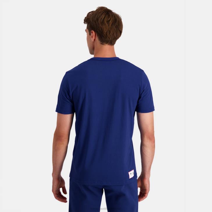 kleding LDBJ202 Heren Le Coq Sportif t-shirtje blauw