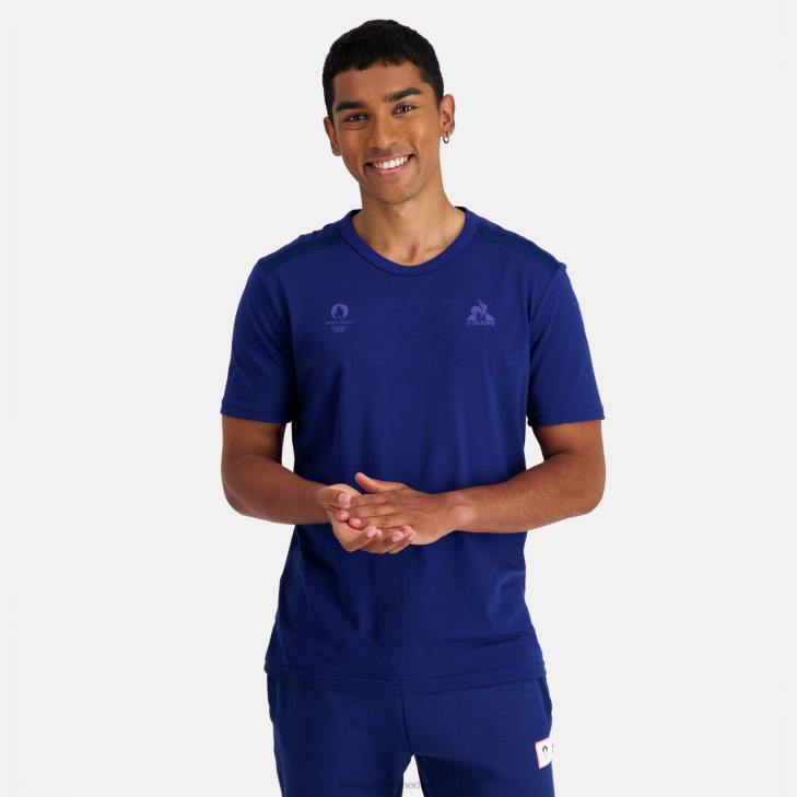 kleding LDBJ203 Heren Le Coq Sportif t-shirtje blauw