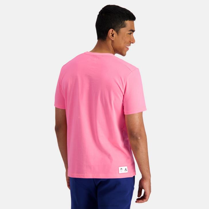 kleding LDBJ204 Heren Le Coq Sportif roze t-shirtje