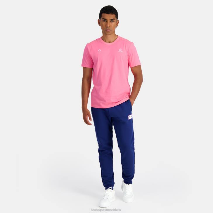 kleding LDBJ204 Heren Le Coq Sportif roze t-shirtje