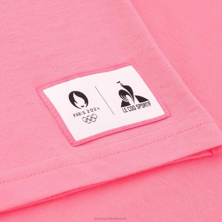 kleding LDBJ204 Heren Le Coq Sportif roze t-shirtje