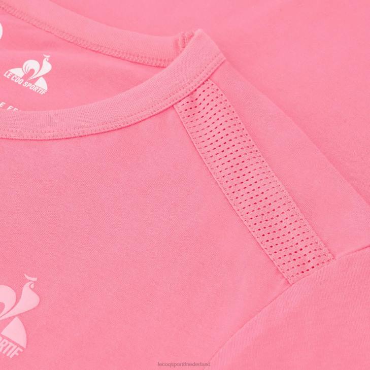 kleding LDBJ204 Heren Le Coq Sportif roze t-shirtje