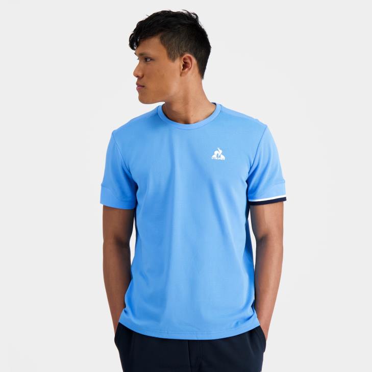 kleding LDBJ209 Heren Le Coq Sportif t-shirtje blauw