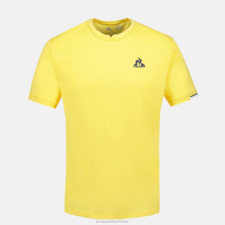 kleding LDBJ211 Heren Le Coq Sportif t-shirt geel
