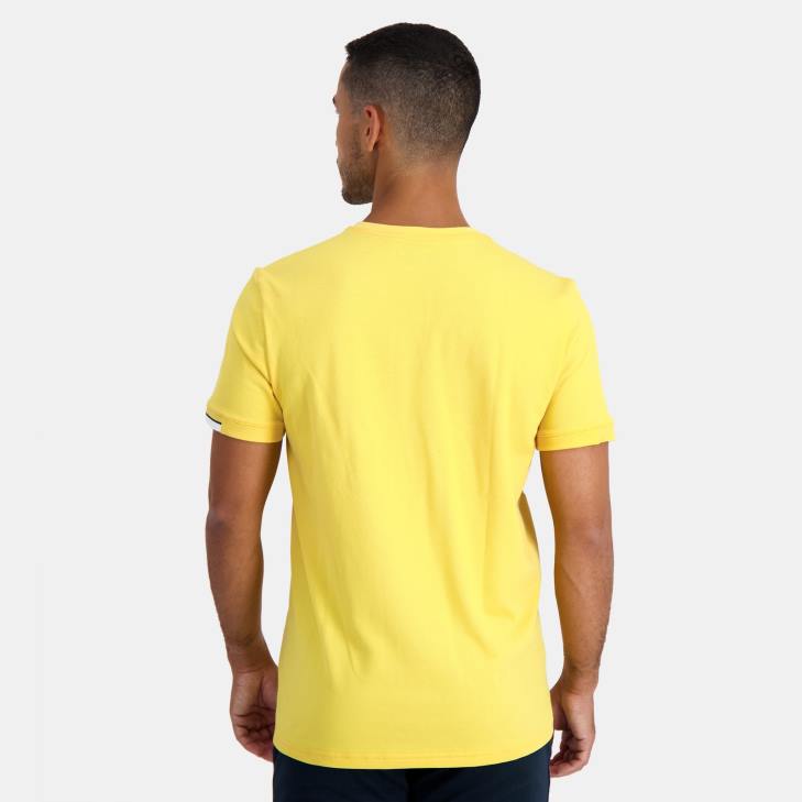 kleding LDBJ211 Heren Le Coq Sportif t-shirt geel