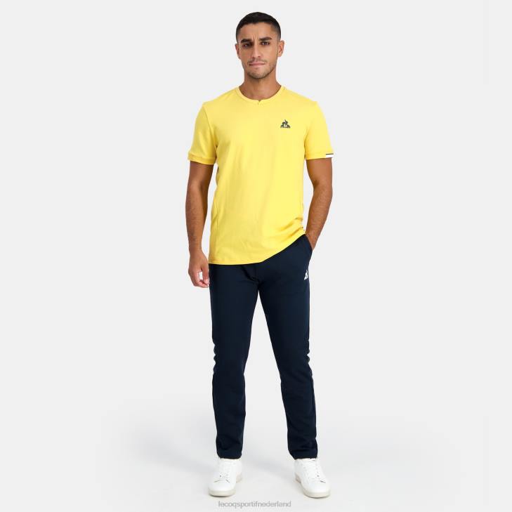 kleding LDBJ211 Heren Le Coq Sportif t-shirt geel