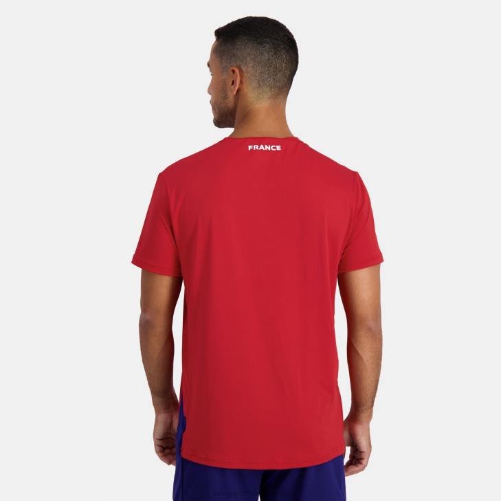kleding LDBJ213 Heren Le Coq Sportif t-shirt rood