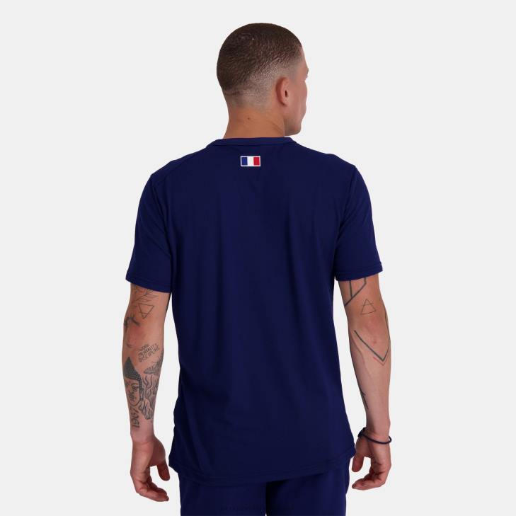 kleding LDBJ216 Heren Le Coq Sportif t-shirtje blauw