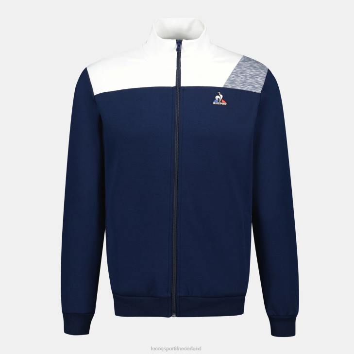 kleding LDBJ23 Heren Le Coq Sportif sweatshirt met rits blauw
