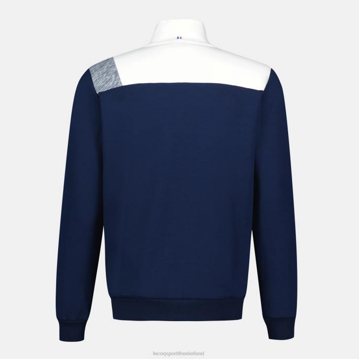 kleding LDBJ23 Heren Le Coq Sportif sweatshirt met rits blauw