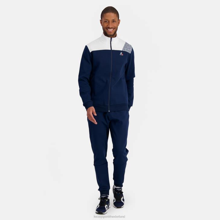 kleding LDBJ23 Heren Le Coq Sportif sweatshirt met rits blauw