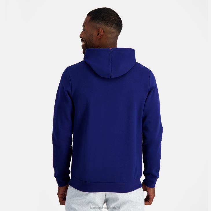 kleding LDBJ25 Heren Le Coq Sportif sweatshirt met capuchon - xv de france blauw