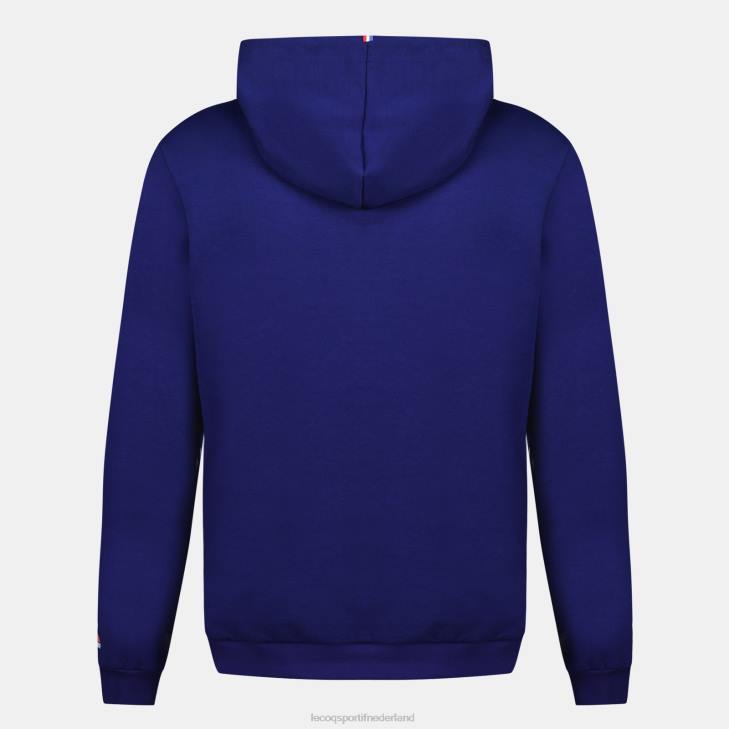 kleding LDBJ27 Heren Le Coq Sportif sweatshirt met capuchon - frankrijk rugby blauw