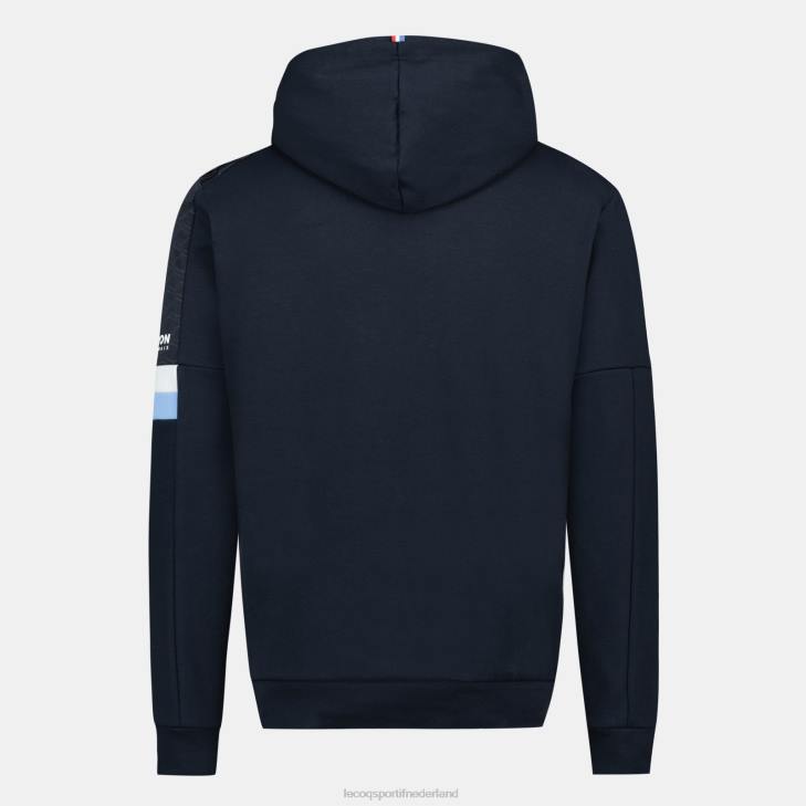 kleding LDBJ29 Heren Le Coq Sportif sweatshirt met capuchon blauw