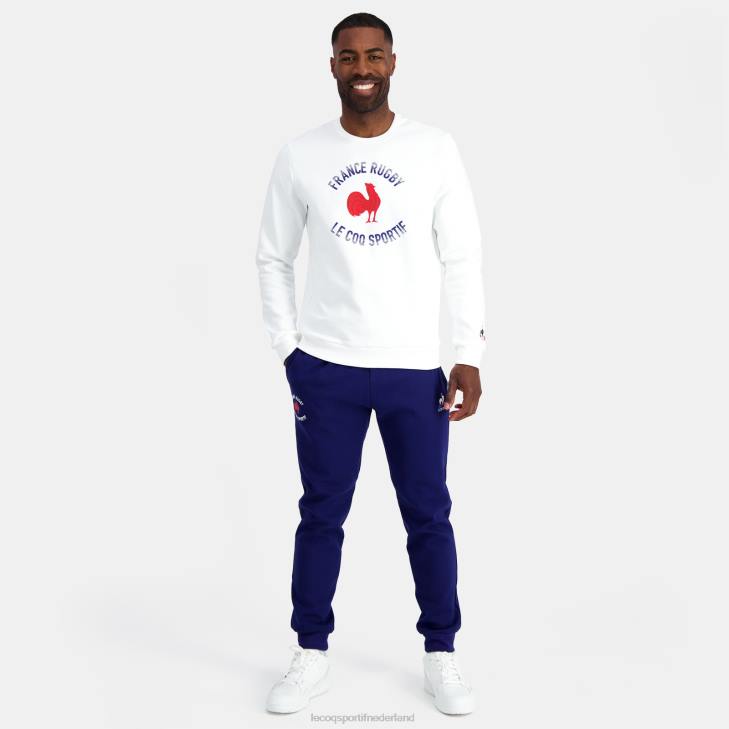 kleding LDBJ3 Heren Le Coq Sportif sweatshirt - frankrijk rugby wit