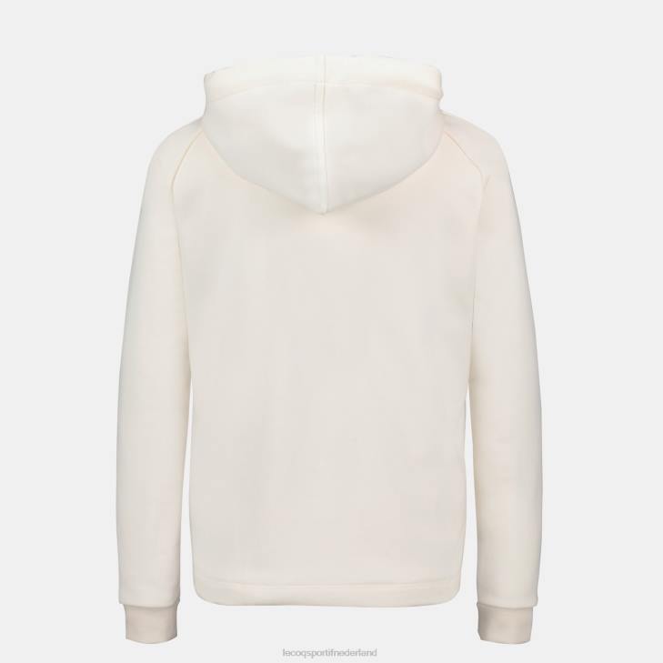 kleding LDBJ309 vrouwen Le Coq Sportif sweatshirt met capuchon en ritssluiting wit