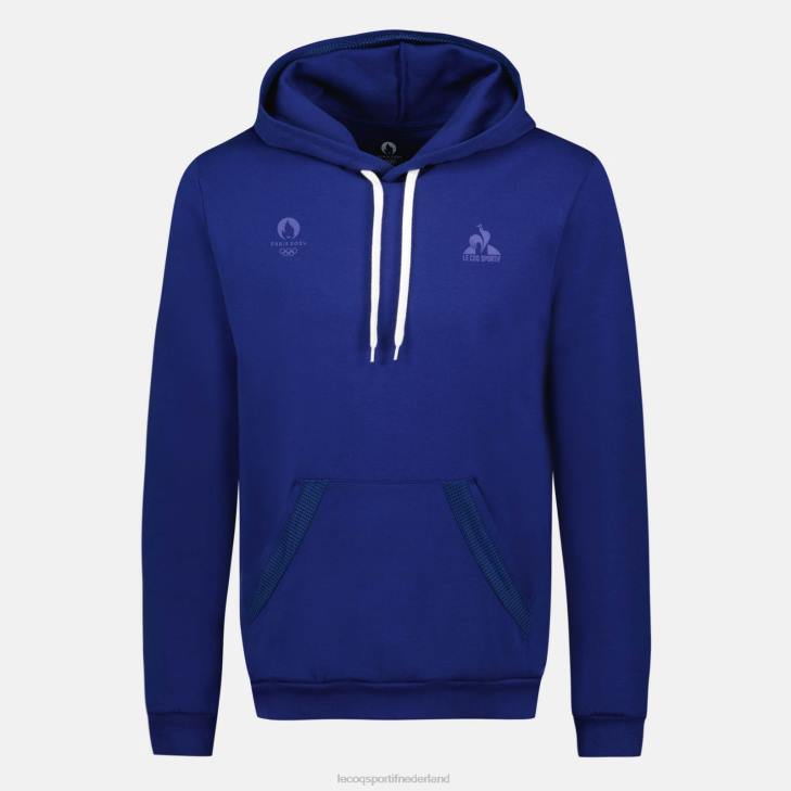 kleding LDBJ31 Heren Le Coq Sportif sweatshirt met capuchon blauw