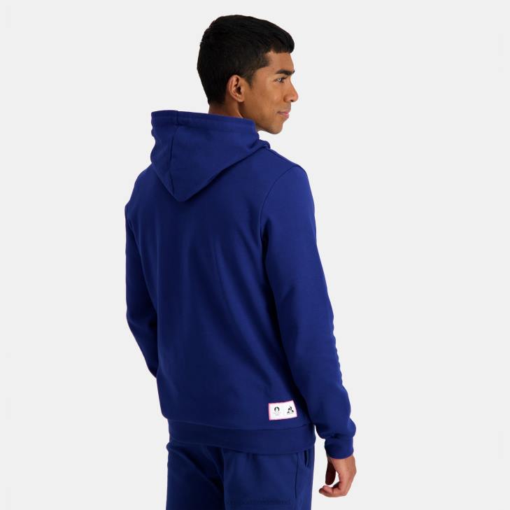 kleding LDBJ31 Heren Le Coq Sportif sweatshirt met capuchon blauw