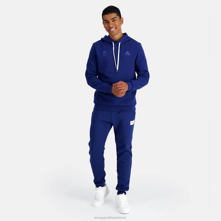 kleding LDBJ31 Heren Le Coq Sportif sweatshirt met capuchon blauw
