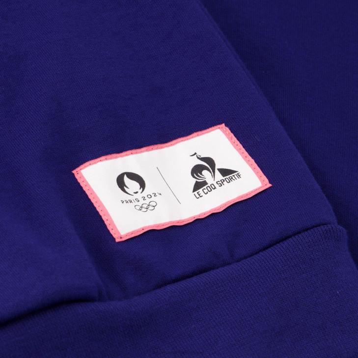 kleding LDBJ31 Heren Le Coq Sportif sweatshirt met capuchon blauw