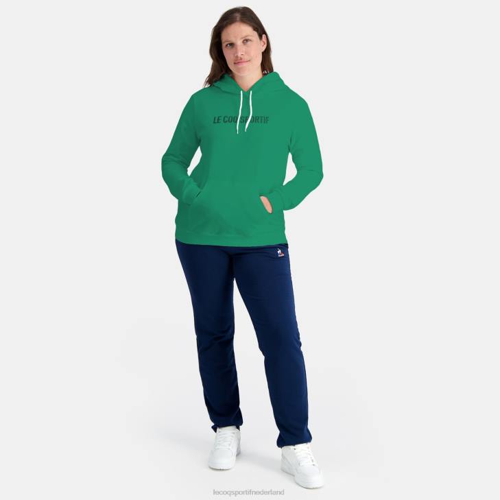 kleding LDBJ310 vrouwen Le Coq Sportif sweatshirt met capuchon groen