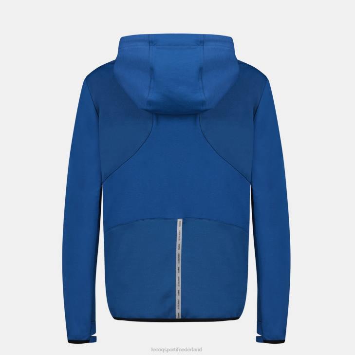 kleding LDBJ315 vrouwen Le Coq Sportif sweatshirt met capuchon en ritssluiting blauw