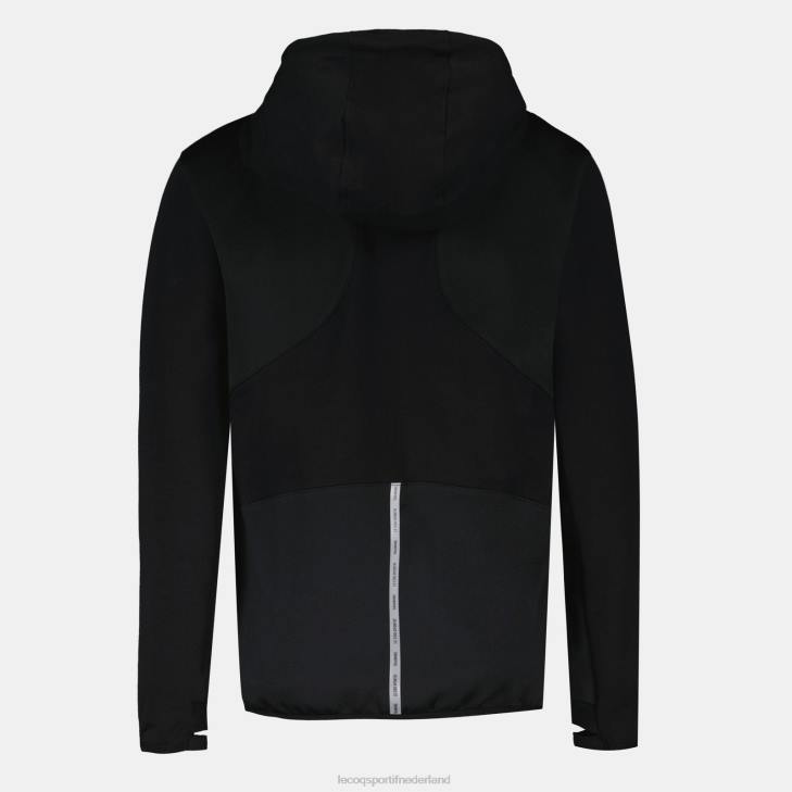 kleding LDBJ316 vrouwen Le Coq Sportif sweatshirt met capuchon en ritssluiting zwart