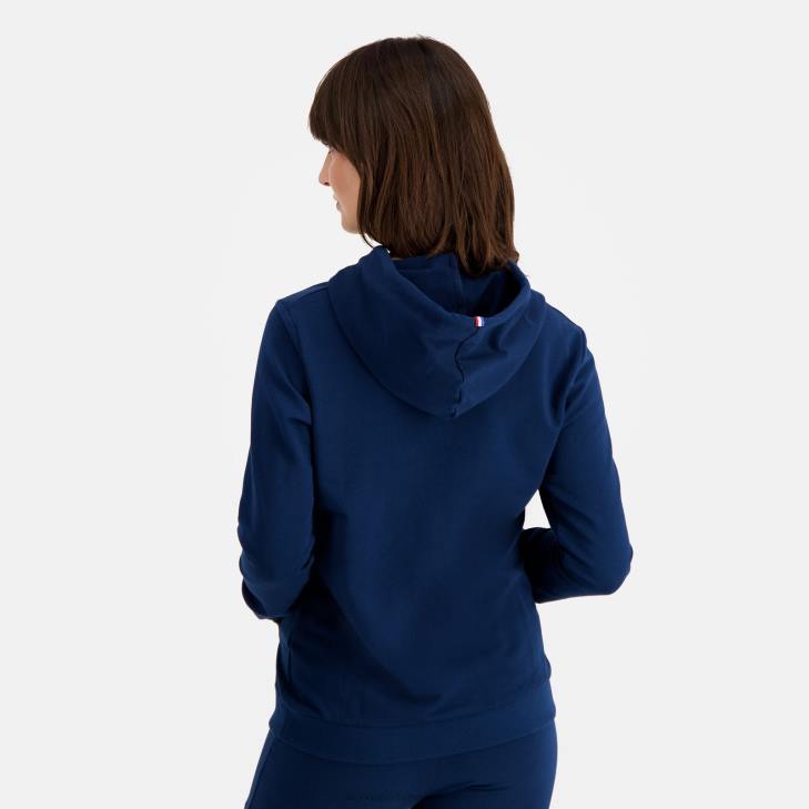 kleding LDBJ317 vrouwen Le Coq Sportif sweatshirt met capuchon blauw