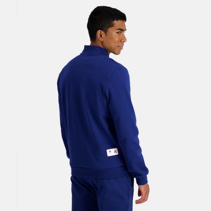 kleding LDBJ32 Heren Le Coq Sportif sweatshirt met rits blauw