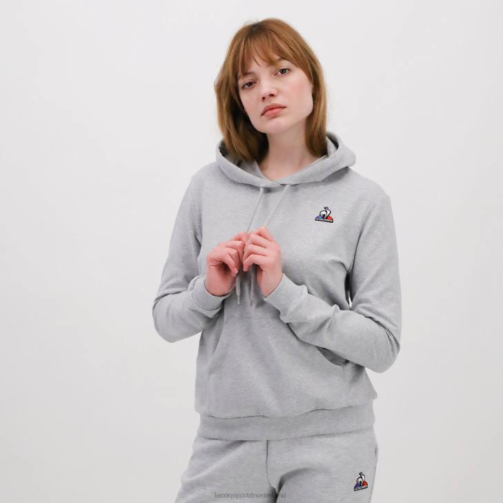 kleding LDBJ320 vrouwen Le Coq Sportif sweatshirt met capuchon grijs