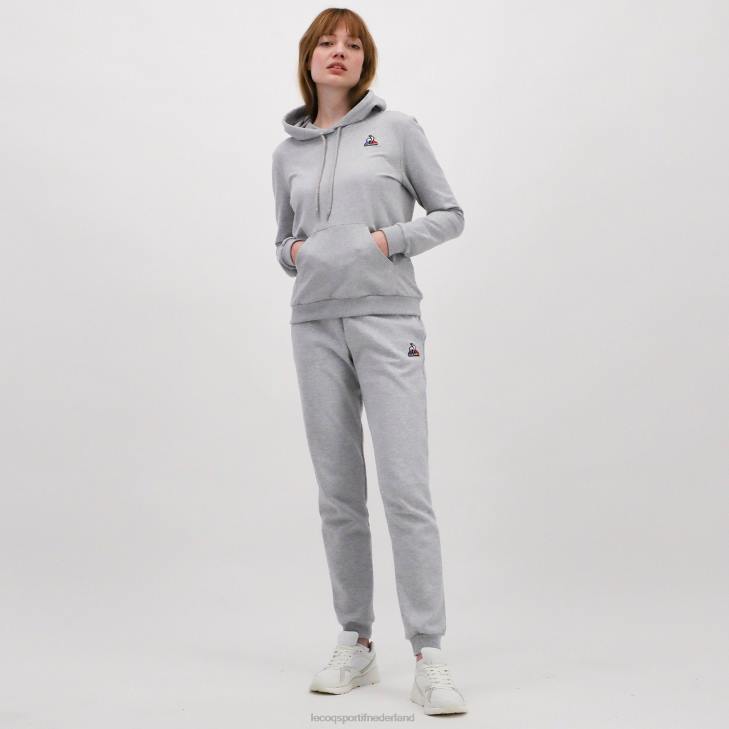 kleding LDBJ320 vrouwen Le Coq Sportif sweatshirt met capuchon grijs