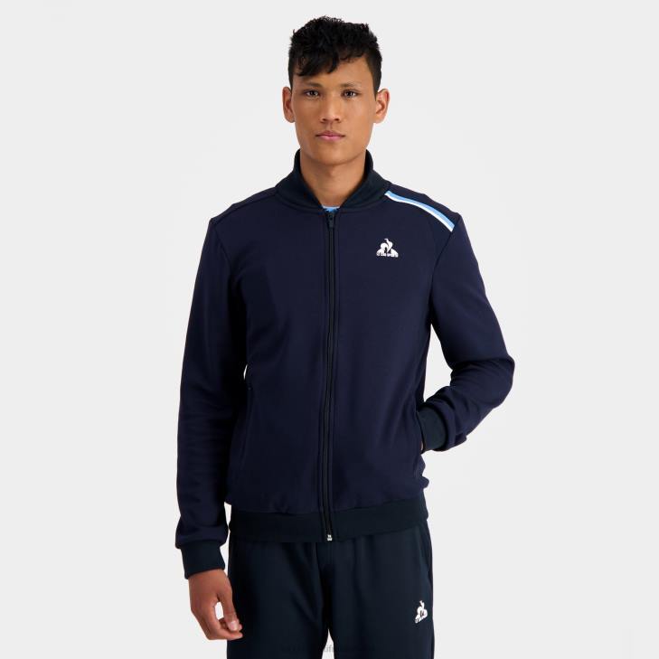 kleding LDBJ34 Heren Le Coq Sportif sweatshirt met rits blauw