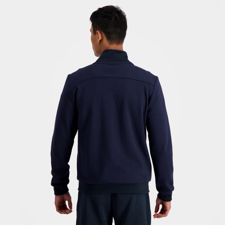 kleding LDBJ34 Heren Le Coq Sportif sweatshirt met rits blauw