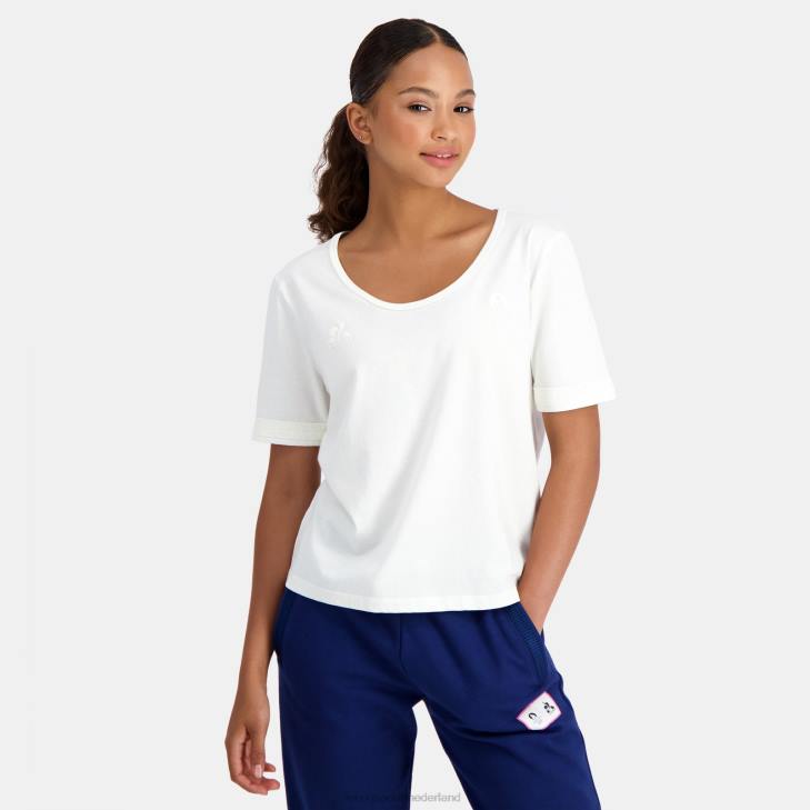 kleding LDBJ341 vrouwen Le Coq Sportif t-shirtje wit
