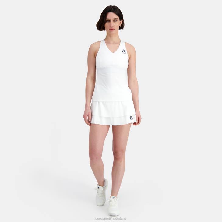 kleding LDBJ344 vrouwen Le Coq Sportif vesttopje wit