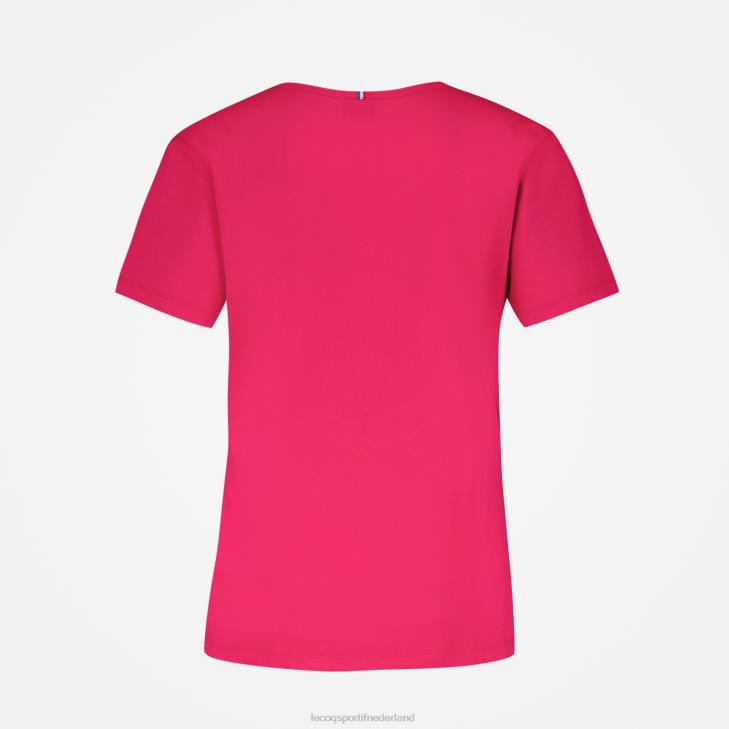kleding LDBJ348 vrouwen Le Coq Sportif t-shirt rood