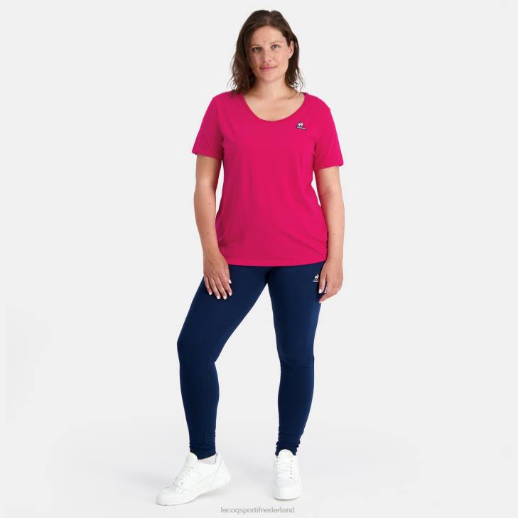 kleding LDBJ348 vrouwen Le Coq Sportif t-shirt rood