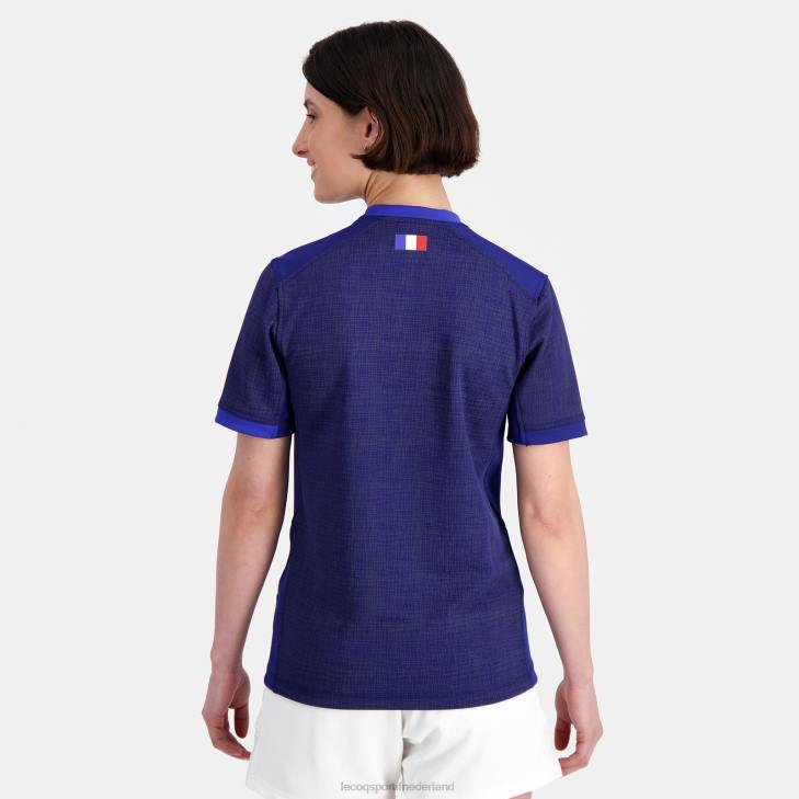 kleding LDBJ349 vrouwen Le Coq Sportif replica jersey xv de france - rugby wereldbeker 2023 blauw
