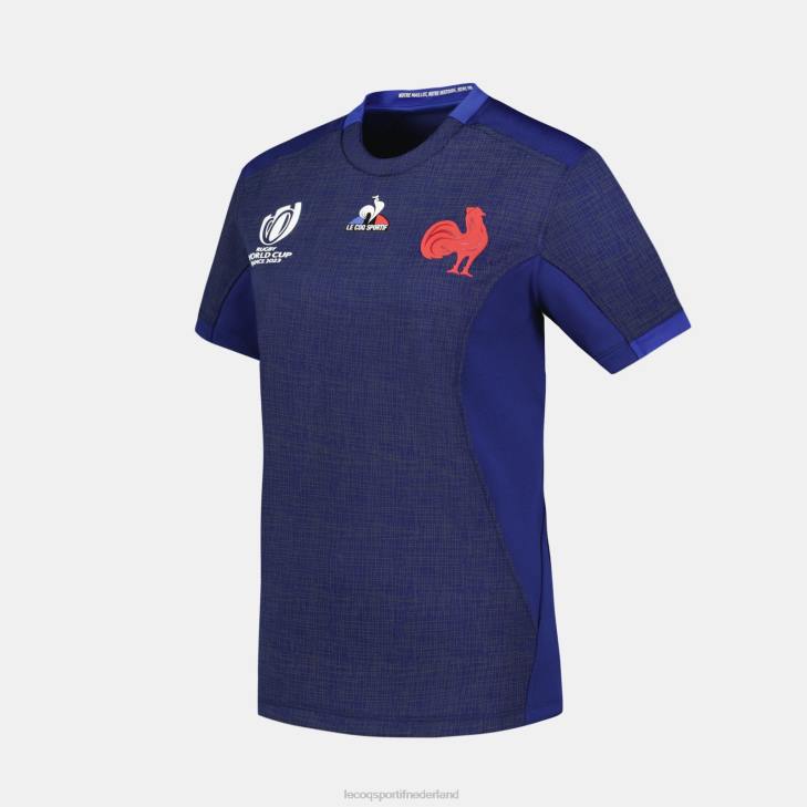 kleding LDBJ349 vrouwen Le Coq Sportif replica jersey xv de france - rugby wereldbeker 2023 blauw