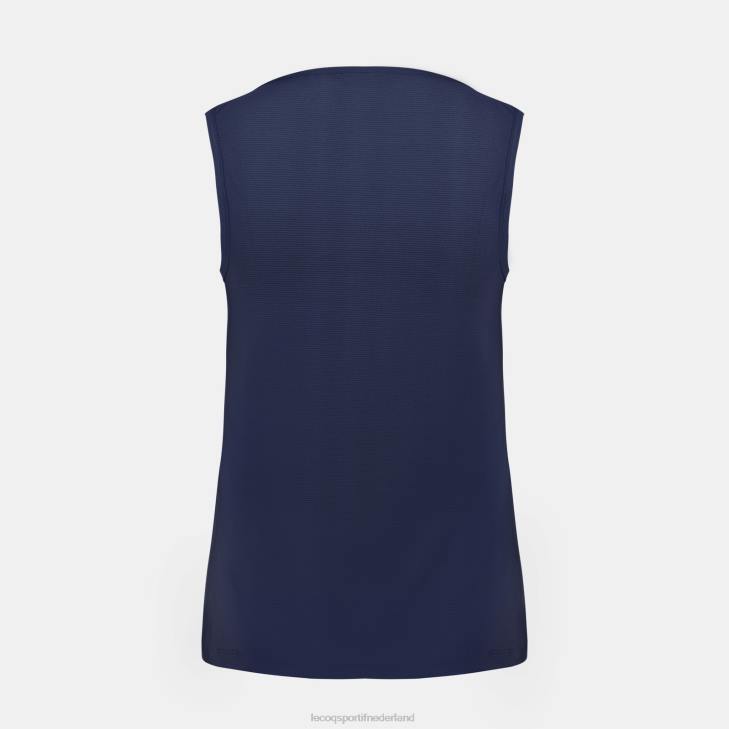kleding LDBJ350 vrouwen Le Coq Sportif vesttopje blauw