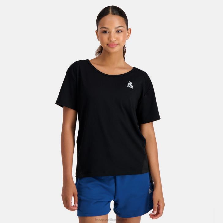 kleding LDBJ354 vrouwen Le Coq Sportif t-shirt zwart