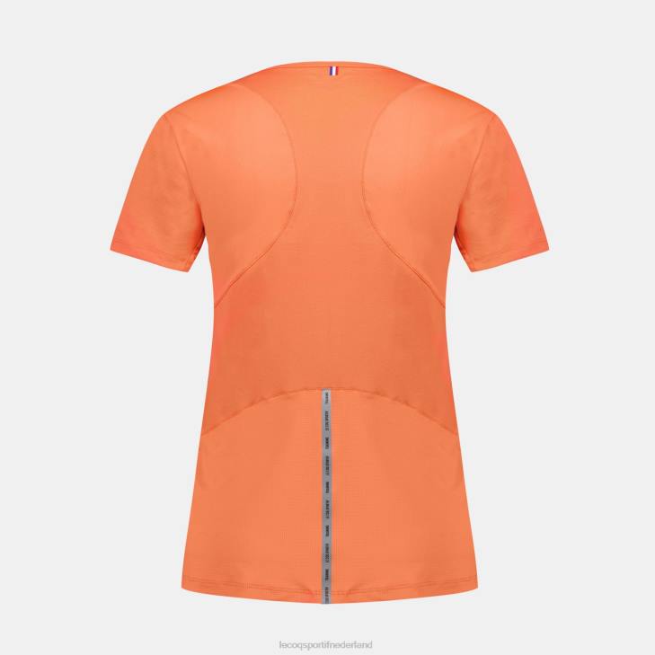 kleding LDBJ355 vrouwen Le Coq Sportif t-shirtje oranje