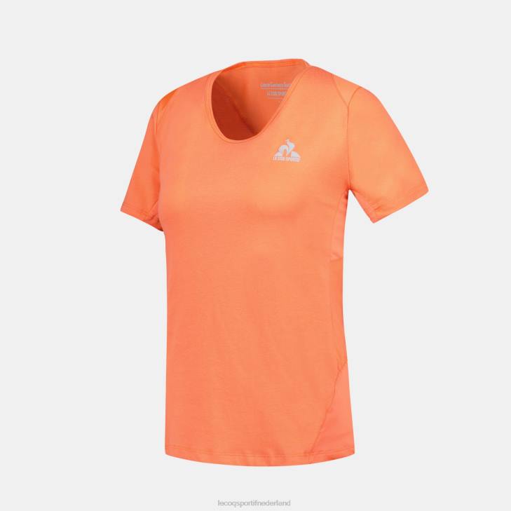 kleding LDBJ355 vrouwen Le Coq Sportif t-shirtje oranje
