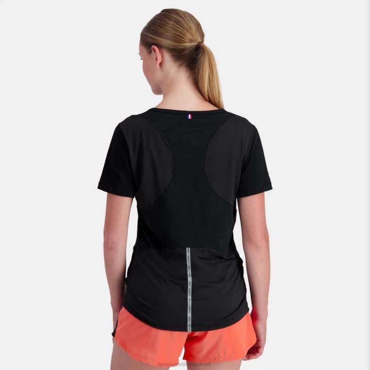 kleding LDBJ357 vrouwen Le Coq Sportif t-shirt zwart