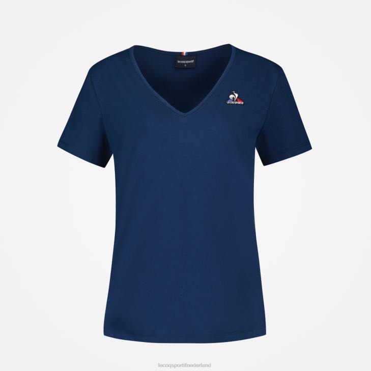 kleding LDBJ358 vrouwen Le Coq Sportif t-shirtje blauw