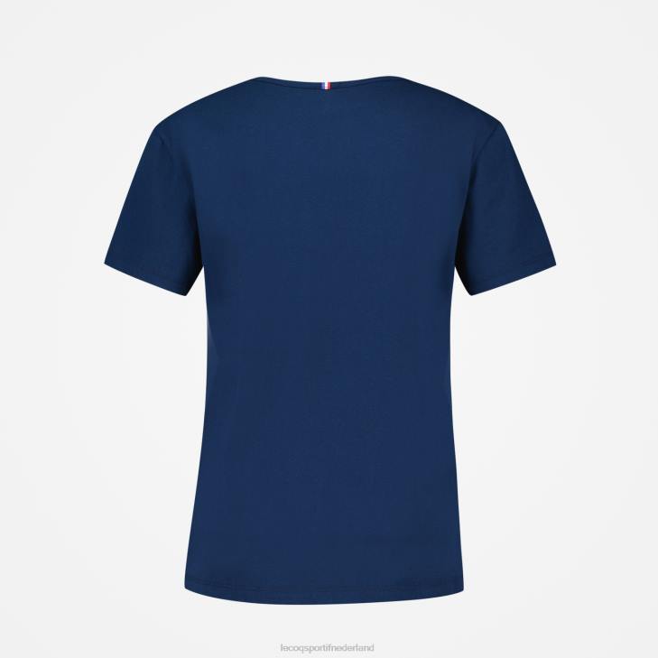 kleding LDBJ358 vrouwen Le Coq Sportif t-shirtje blauw