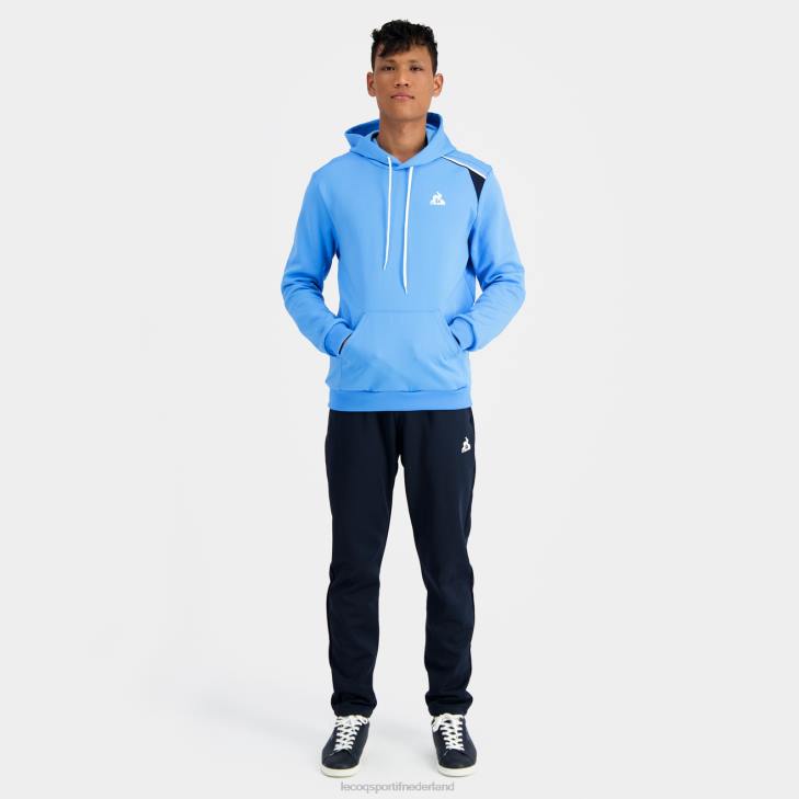 kleding LDBJ36 Heren Le Coq Sportif sweatshirt met capuchon blauw