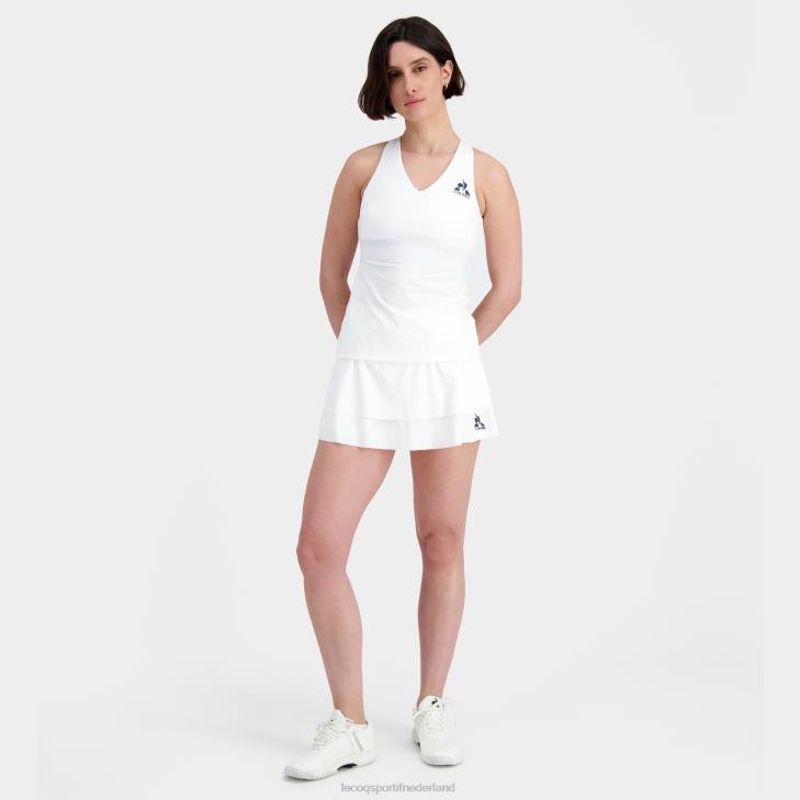kleding LDBJ366 vrouwen Le Coq Sportif rok wit